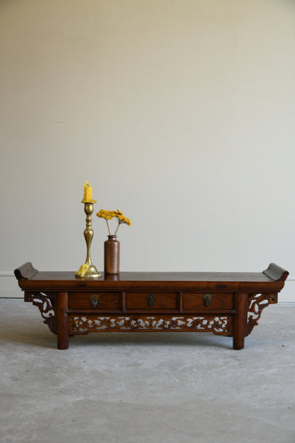 Chinese Elm Low Side Table