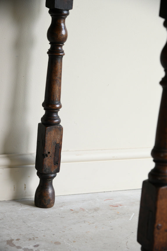 Antique Carved Oak Side Table