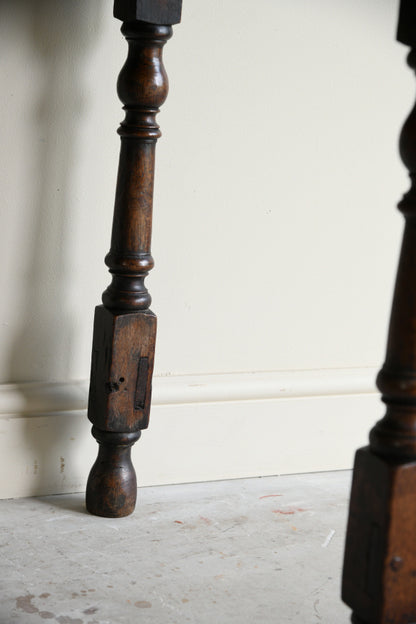 Antique Carved Oak Side Table