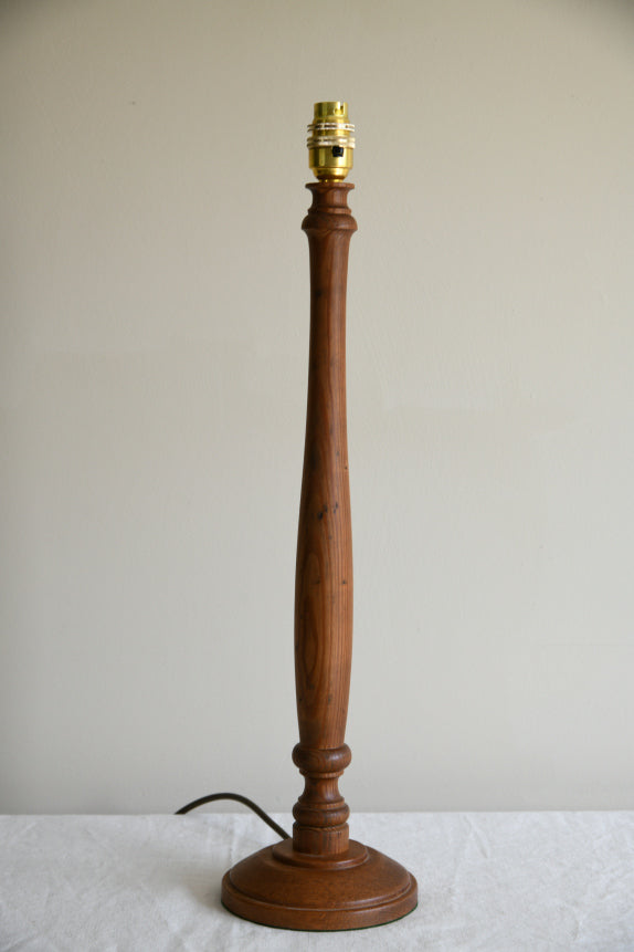 Turned Pine Table Lamp