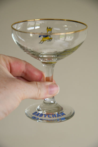 6 Vintage Babycham Glasses