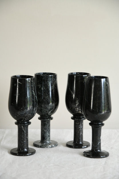 4 Onyx Goblets