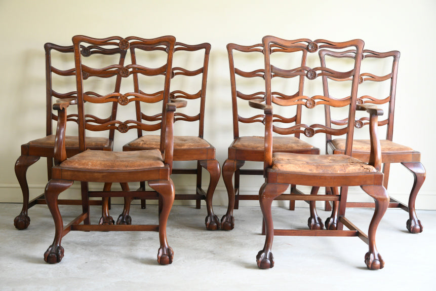 Set 6 Georgian Style Mahogany Dining Chairs
