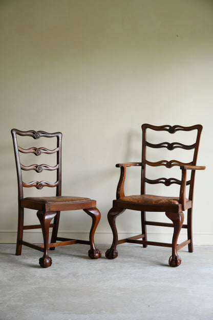 Set 6 Georgian Style Mahogany Dining Chairs
