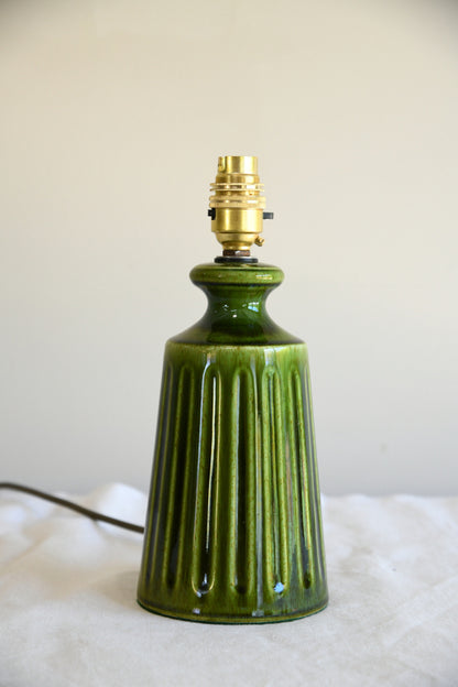 Retro Green Glaze Pottery Lamp