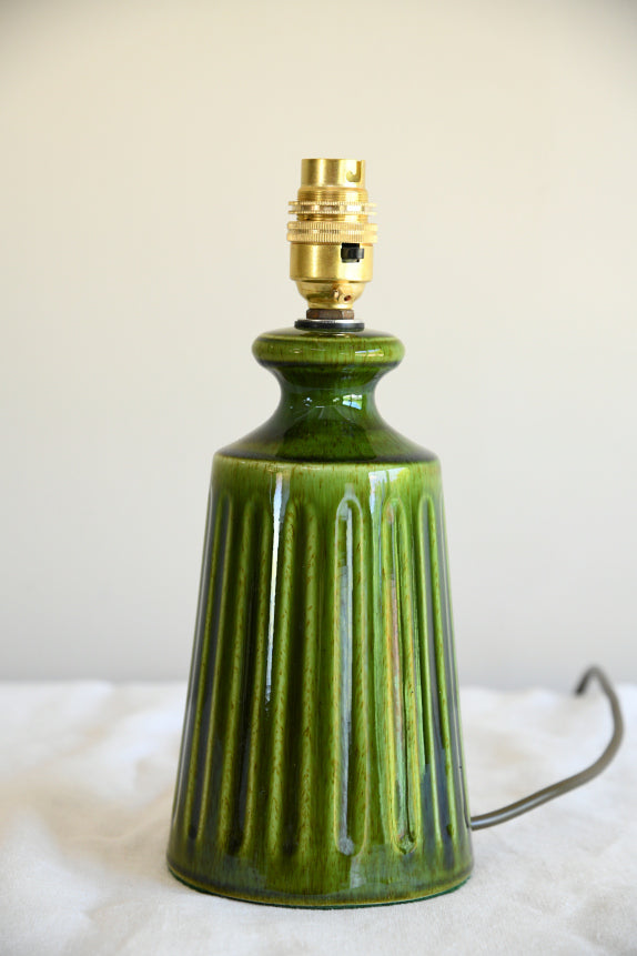 Retro Green Glaze Pottery Lamp