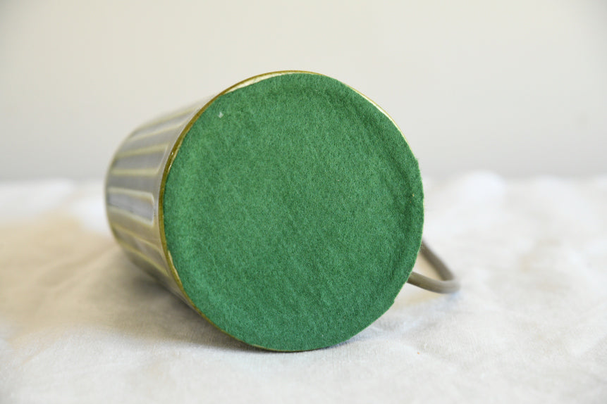 Retro Green Glaze Pottery Lamp