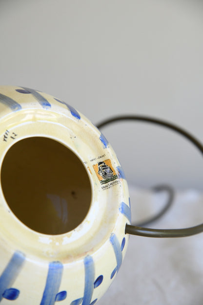 Grays Pottery Hand Painted Floral Lamp