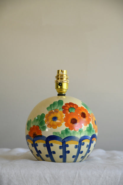 Grays Pottery Hand Painted Floral Lamp