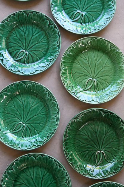 9 Wedgwood Green Leaf Plates