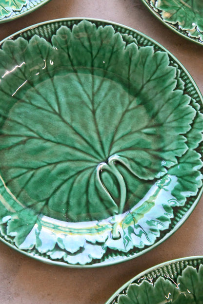 9 Wedgwood Green Leaf Plates
