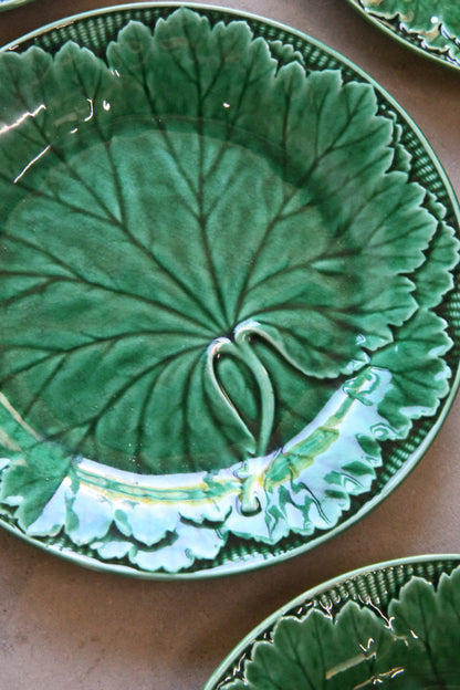 9 Wedgwood Green Leaf Plates