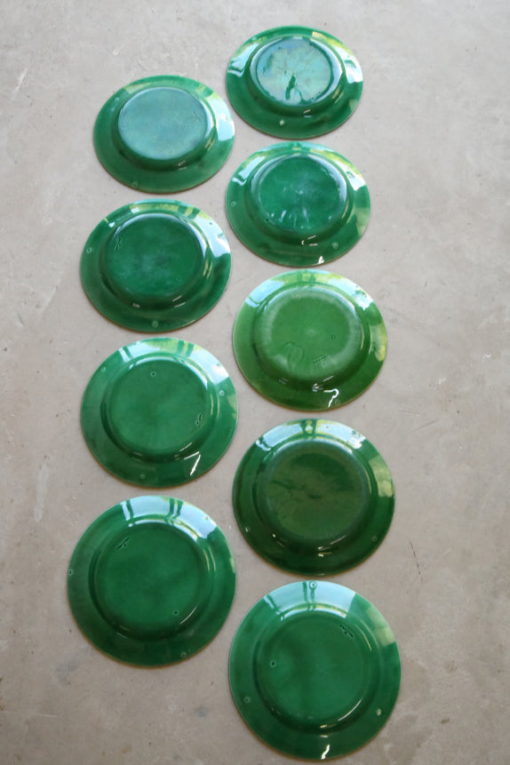 9 Wedgwood Green Leaf Plates