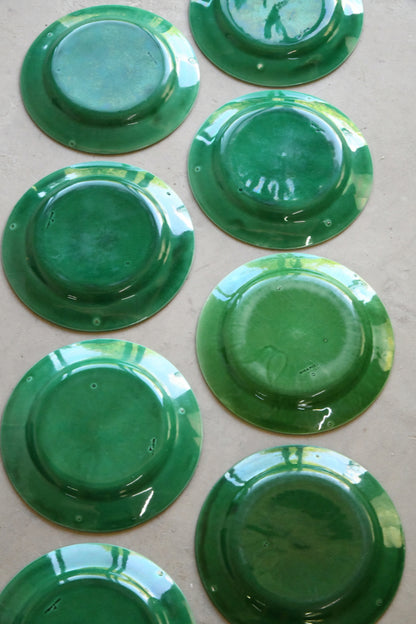 9 Wedgwood Green Leaf Plates