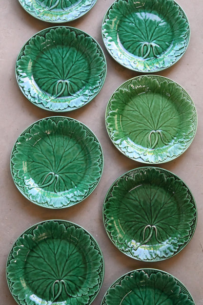 9 Wedgwood Green Leaf Plates