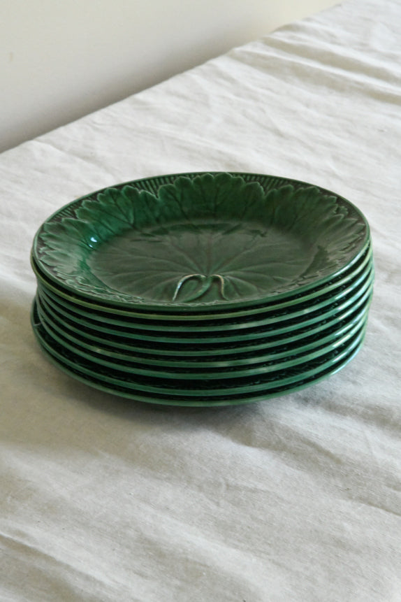 9 Wedgwood Green Leaf Plates