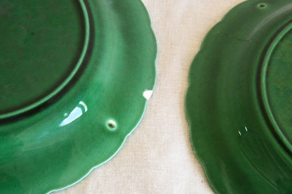 5 Wedgwood Green Sunflower Majolica Plates