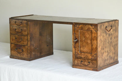 Antique Japanese Meiji Parquetry Scholars Box