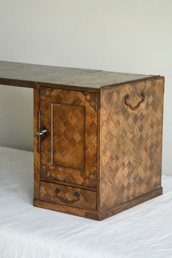 Antique Japanese Meiji Parquetry Scholars Box