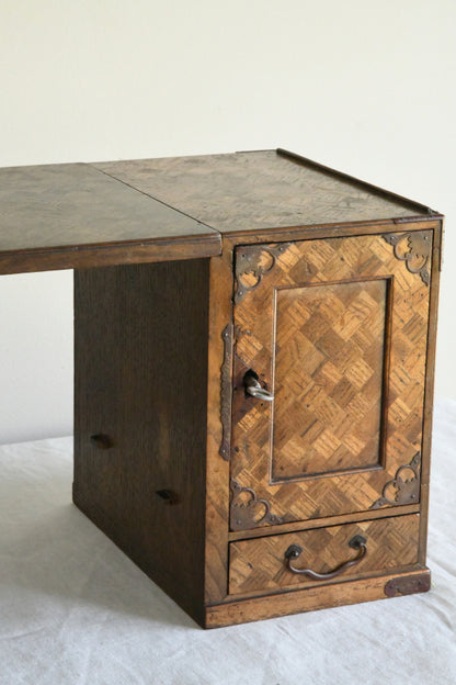 Antique Japanese Meiji Parquetry Scholars Box