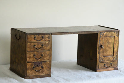 Antique Japanese Meiji Parquetry Scholars Box