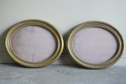 Pair Oval Gilt Frames