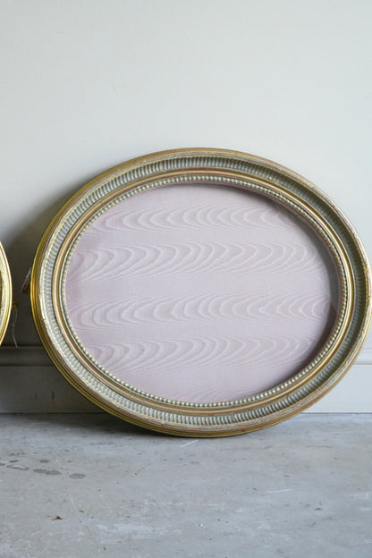 Pair Oval Gilt Frames