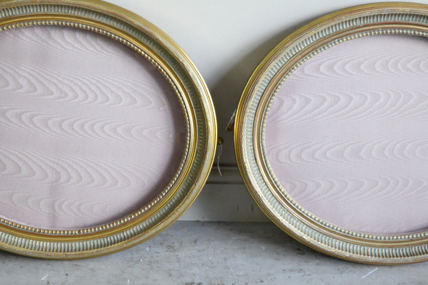 Pair Oval Gilt Frames