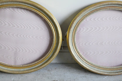 Pair Oval Gilt Frames