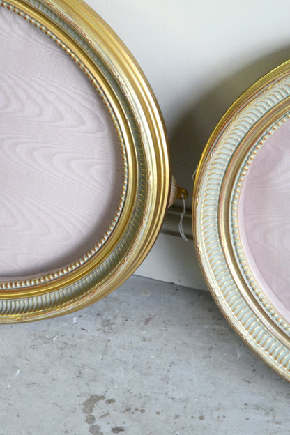 Pair Oval Gilt Frames