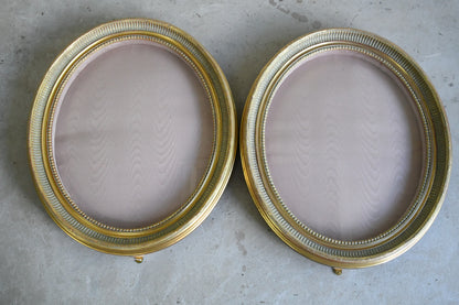 Pair Oval Gilt Frames