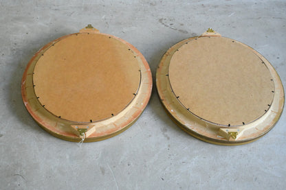 Pair Oval Gilt Frames