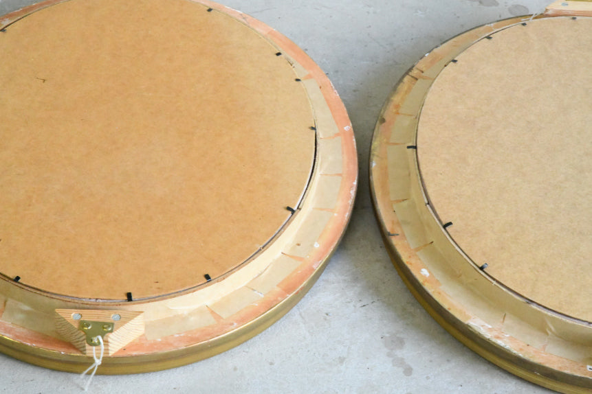 Pair Oval Gilt Frames