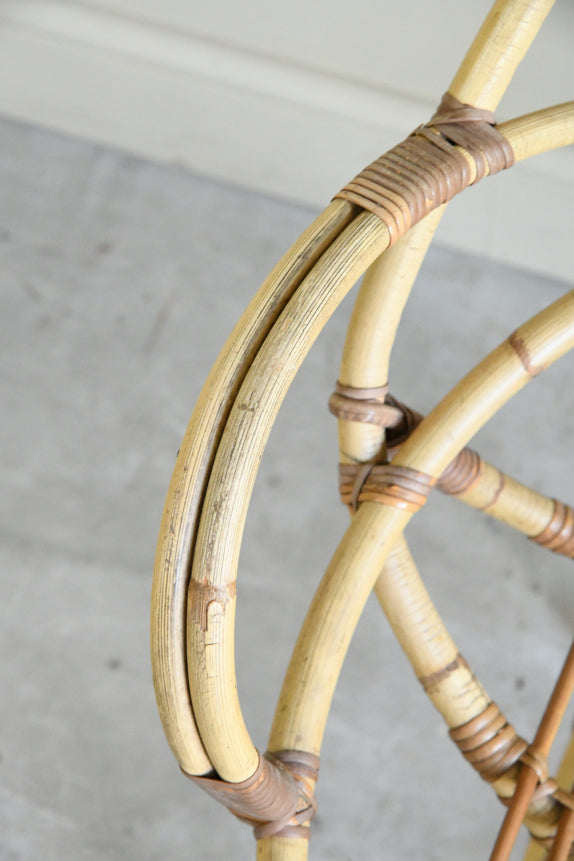 Pair Retro Cane Occasional Chairs