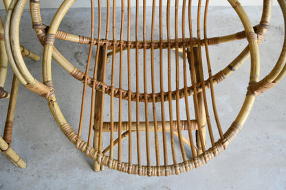 Pair Retro Cane Occasional Chairs