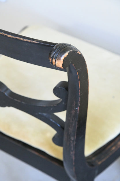 5 Antique Ebonised Dining Chairs