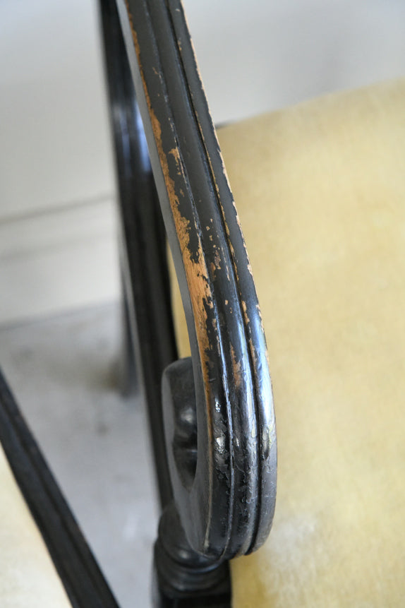 5 Antique Ebonised Dining Chairs