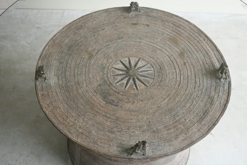 Asian Bronze Rain Drum Coffee Table