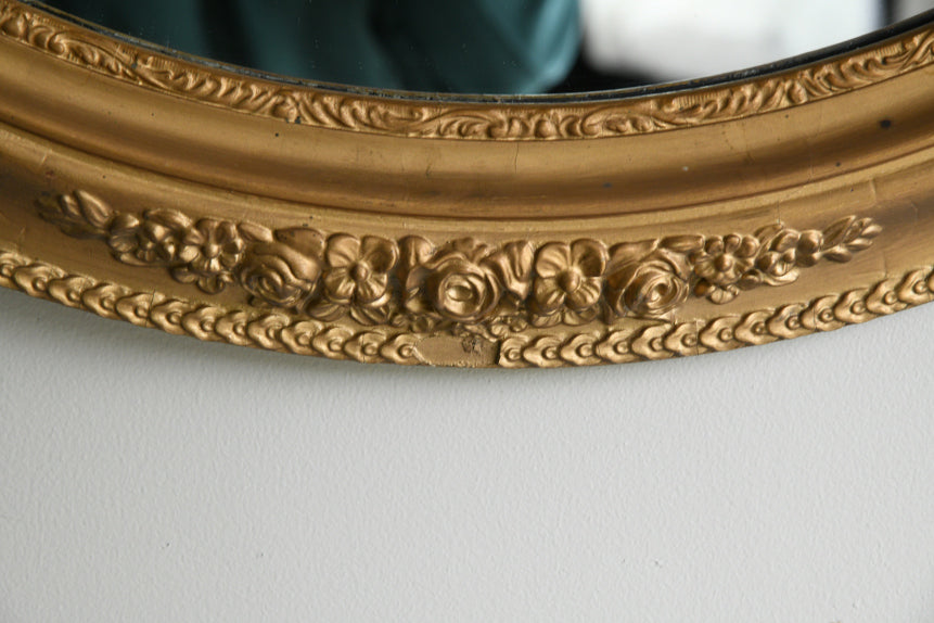 Oval Gilt Wall Mirror
