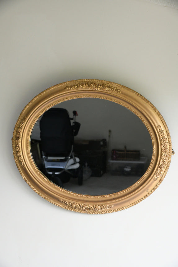 Oval Gilt Wall Mirror