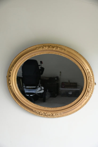 Oval Gilt Wall Mirror