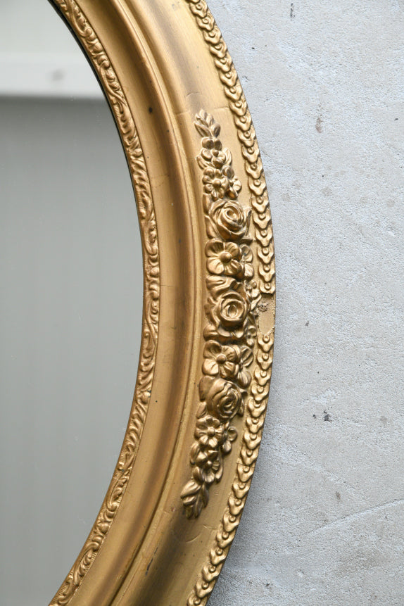 Oval Gilt Wall Mirror