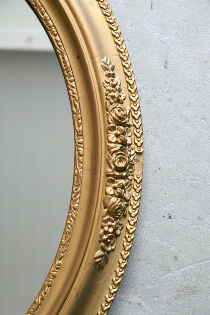 Oval Gilt Wall Mirror