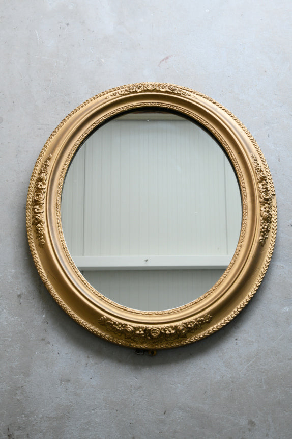 Oval Gilt Wall Mirror