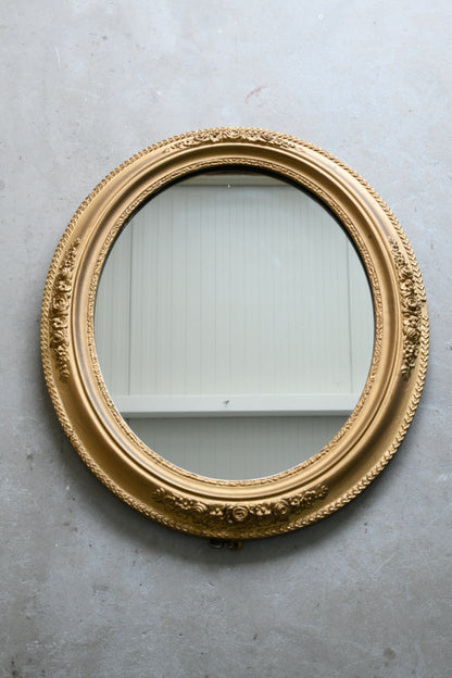 Oval Gilt Wall Mirror