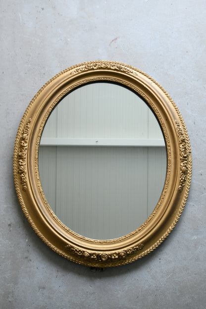 Oval Gilt Wall Mirror