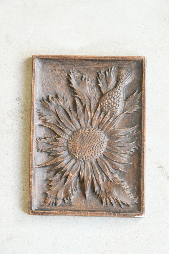 Plaster Sunflower Wall Plaque