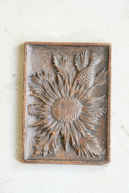 Plaster Sunflower Wall Plaque