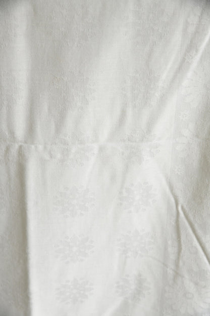 Vintage Square White linen Tablecloth