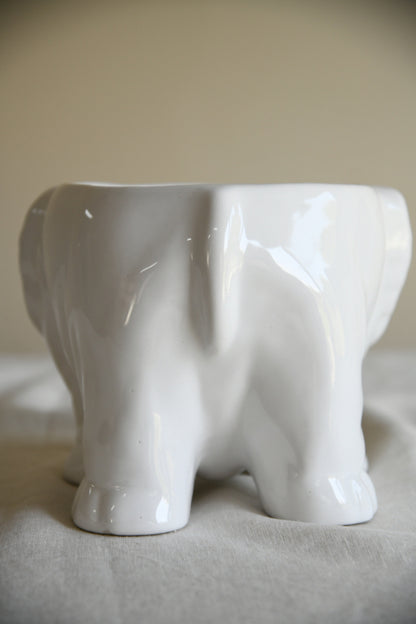 Vintage Ceramic Elephant Planter